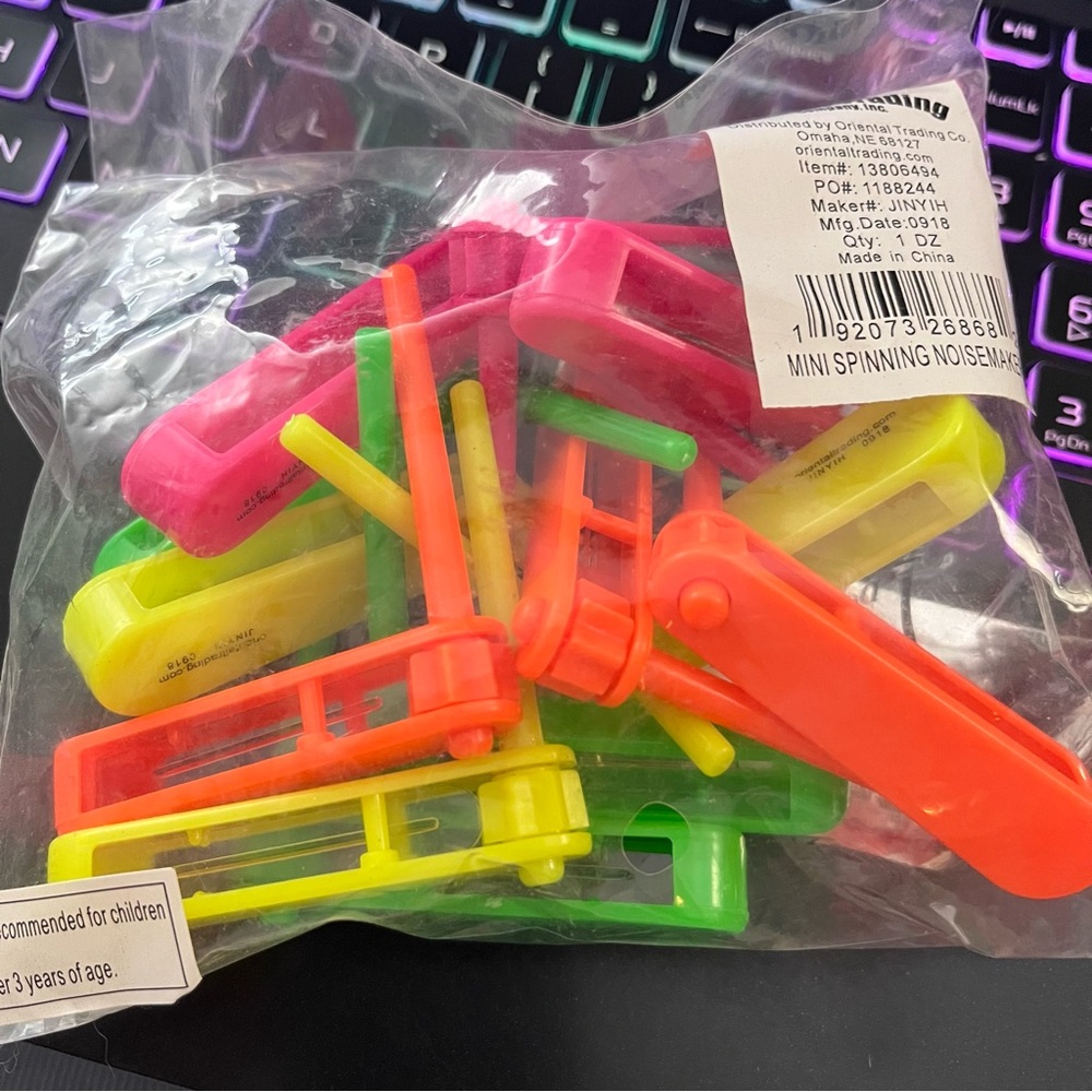 Mini Spinning Noisemakers